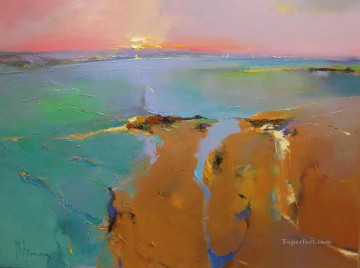 Across the Bay abstract seascape Oil Paintings